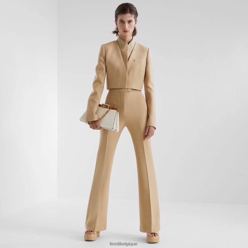 vêtements Fendi boléro en laine et soie beige femmes 8X8J2J1085 Fendi Belgique