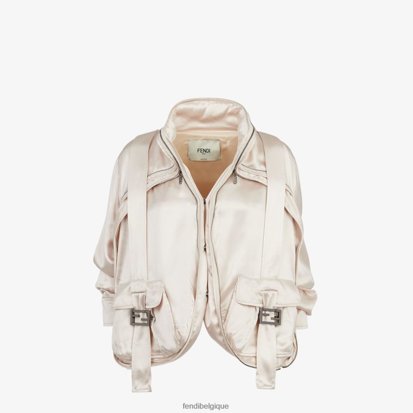 vêtements Fendi chemisier en satin beige femmes 8X8J2J1066 Fendi Sac