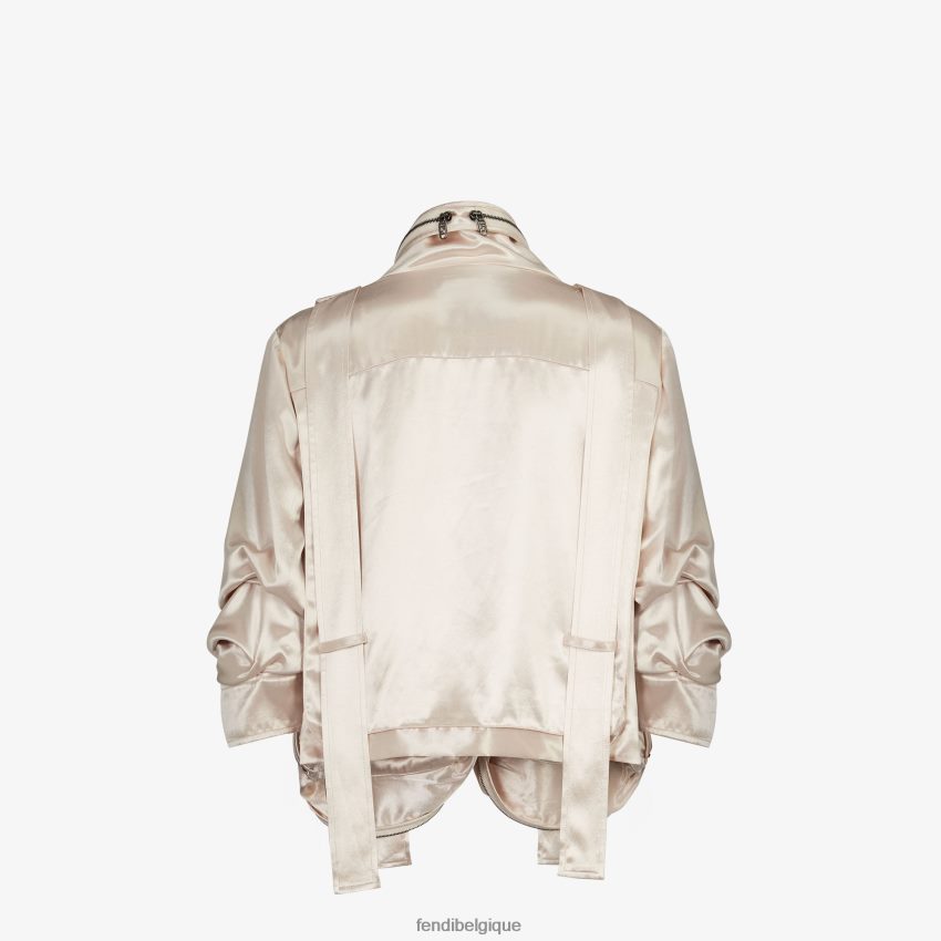 vêtements Fendi chemisier en satin beige femmes 8X8J2J1066 Fendi Sac