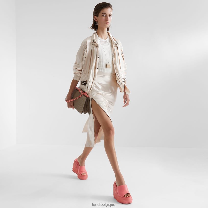 vêtements Fendi chemisier en satin beige femmes 8X8J2J1066 Fendi Sac