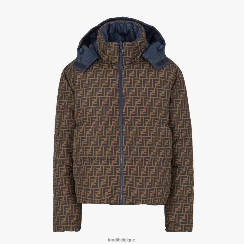 vêtements Fendi doudoune en tissu technique ff bleu femmes 8X8J2J1177 Fendi Sac