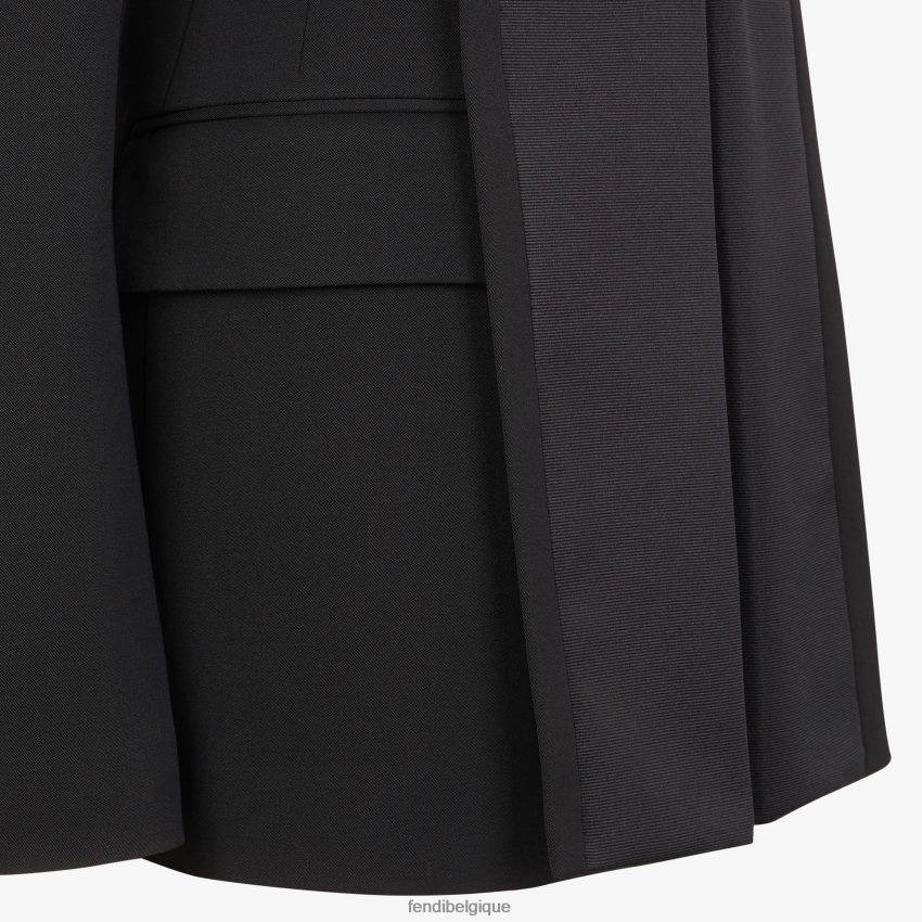 vêtements Fendi veste en grain de poudre noir femmes 8X8J2J1238 Fendi Belgique