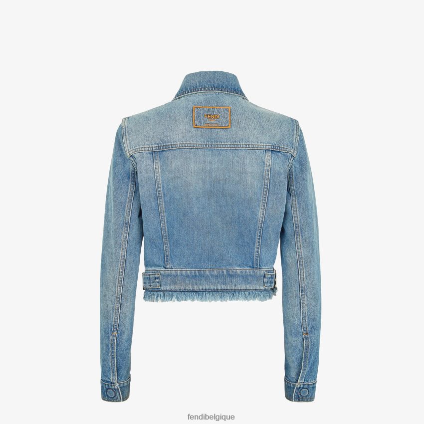 vêtements Fendi veste en jean bleu femmes 8X8J2J1092 Fendi Lunette De Soleil