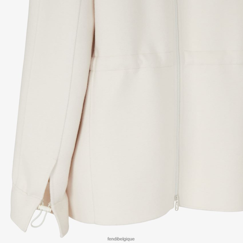 vêtements Fendi veste en laine blanc femmes 8X8J2J1199 Fendi Belgique