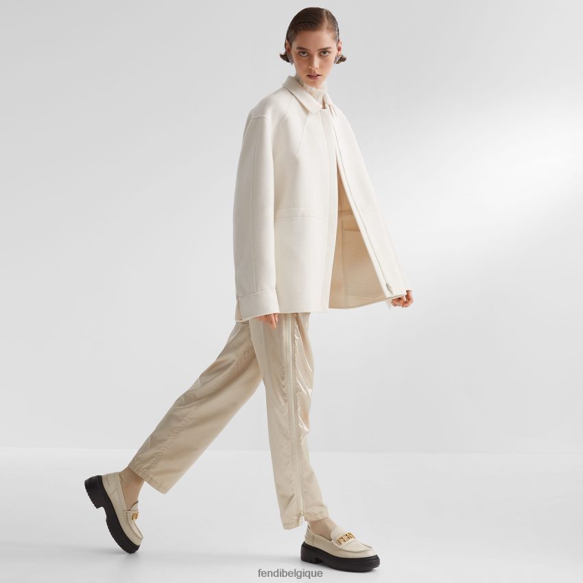 vêtements Fendi veste en laine blanc femmes 8X8J2J1199 Fendi Belgique