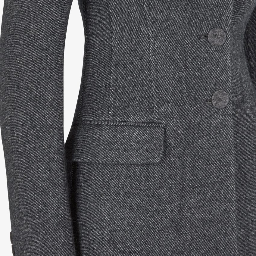 vêtements Fendi veste en laine gris femmes 8X8J2J1214 Fendi Belgique