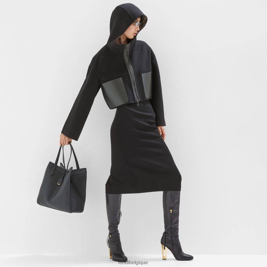 vêtements Fendi veste en laine noir femmes 8X8J2J1105 Fendi Sac