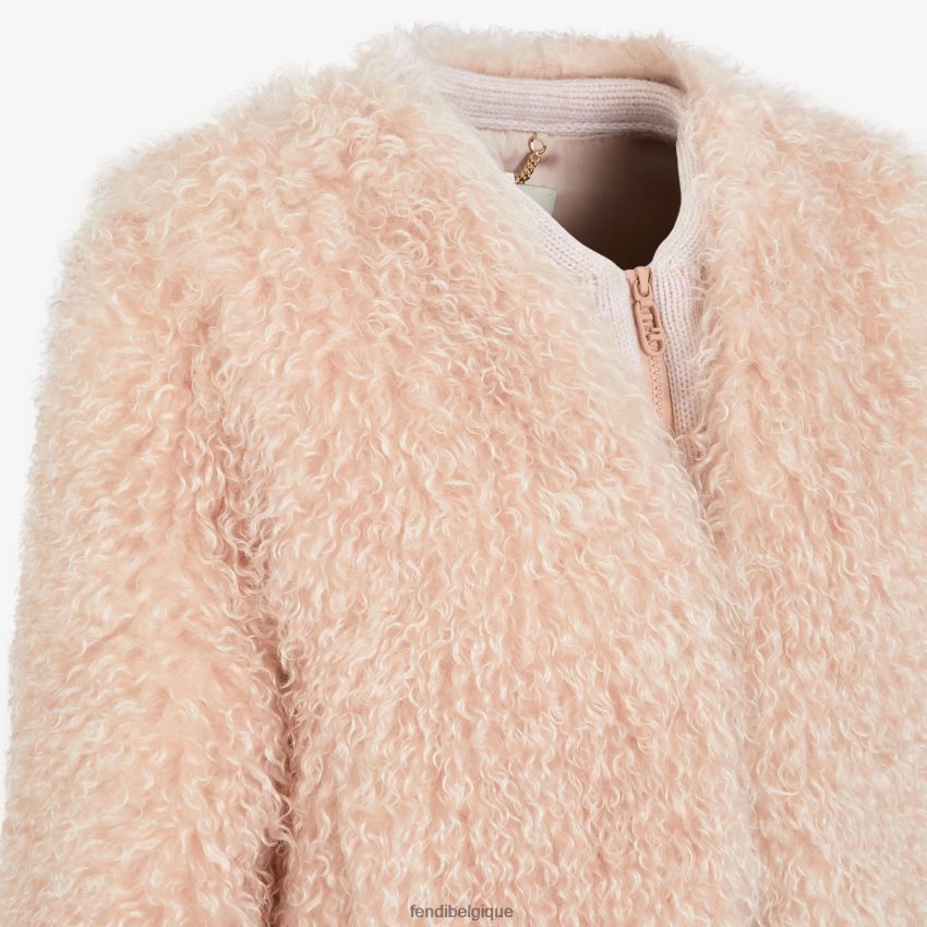 vêtements Fendi veste en mohair pâle rose femmes 8X8J2J1227 Fendi Lunette De Soleil