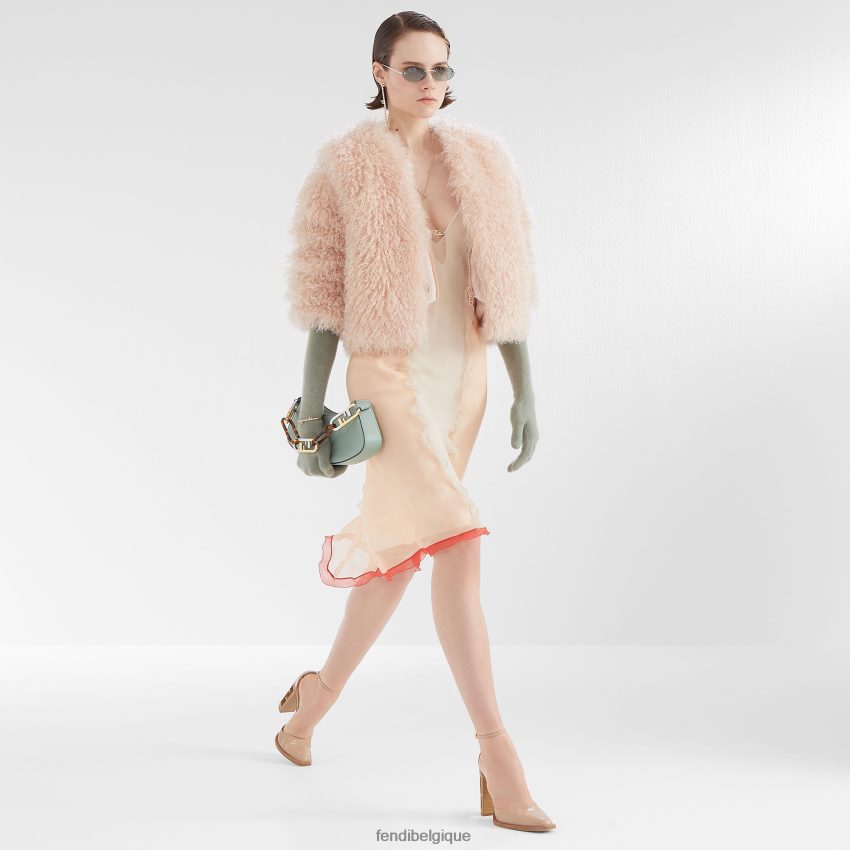 vêtements Fendi veste en mohair pâle rose femmes 8X8J2J1227 Fendi Lunette De Soleil