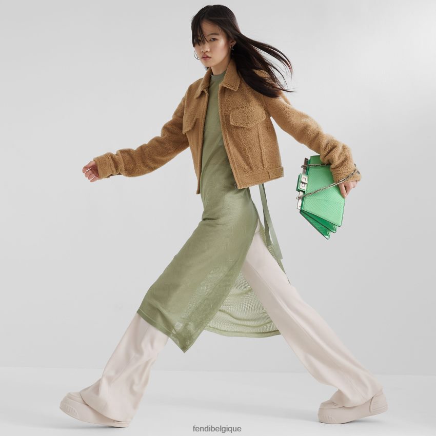 vêtements Fendi veste en peau de mouton beige femmes 8X8J2J1091 Fendi Belgique