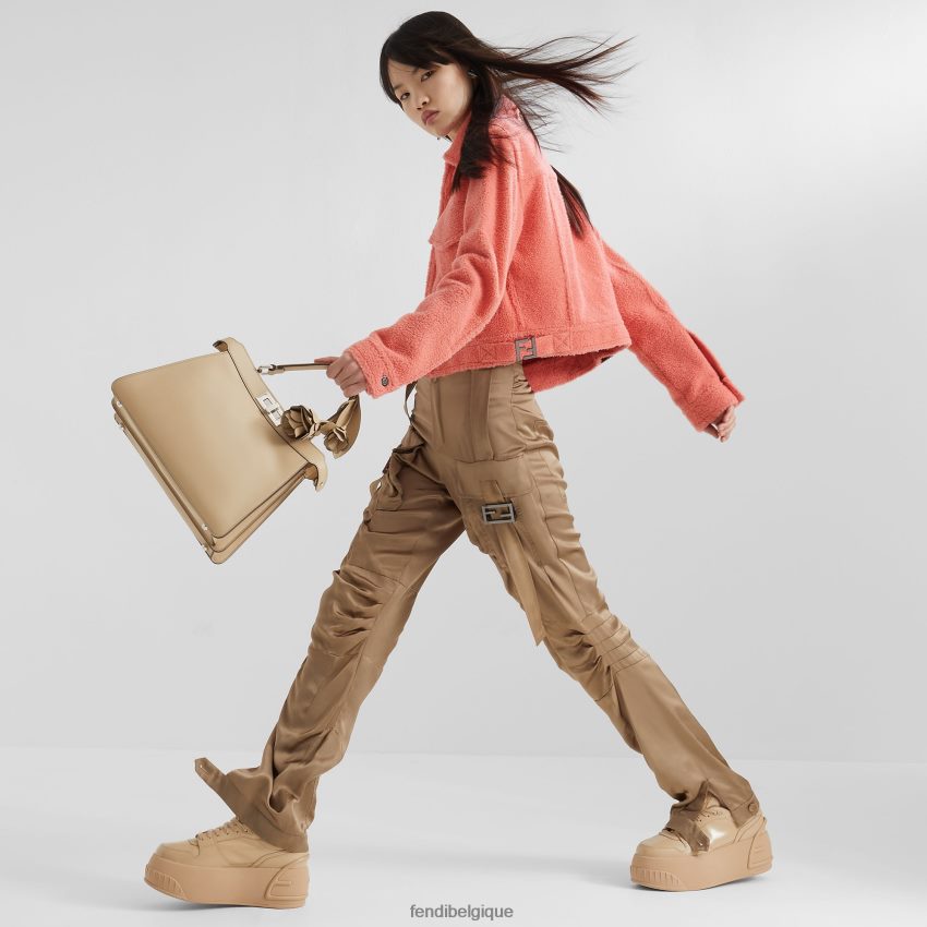 vêtements Fendi veste en peau de mouton rose femmes 8X8J2J1088 Fendi Belgique