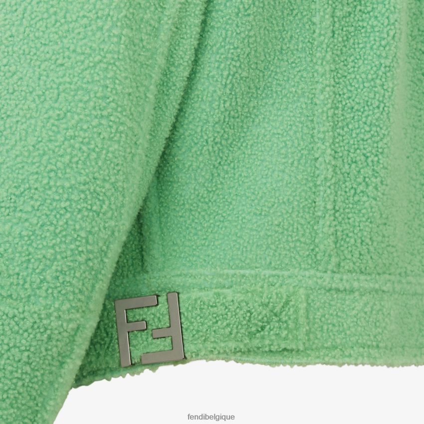 vêtements Fendi veste en peau de mouton vert femmes 8X8J2J1094 Fendi Belgique