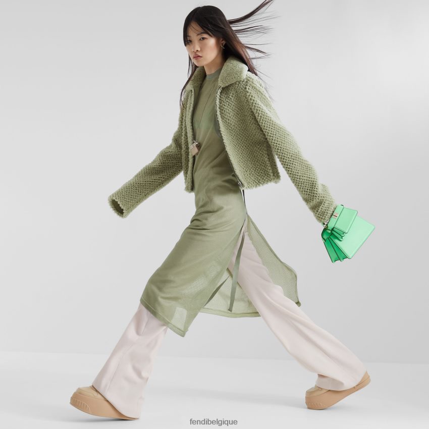 vêtements Fendi veste en peau de mouton vert femmes 8X8J2J1099 Fendi Sac