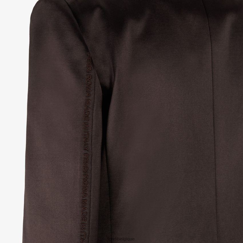 vêtements Fendi veste en satin duchesse brun femmes 8X8J2J934 Fendi Sac