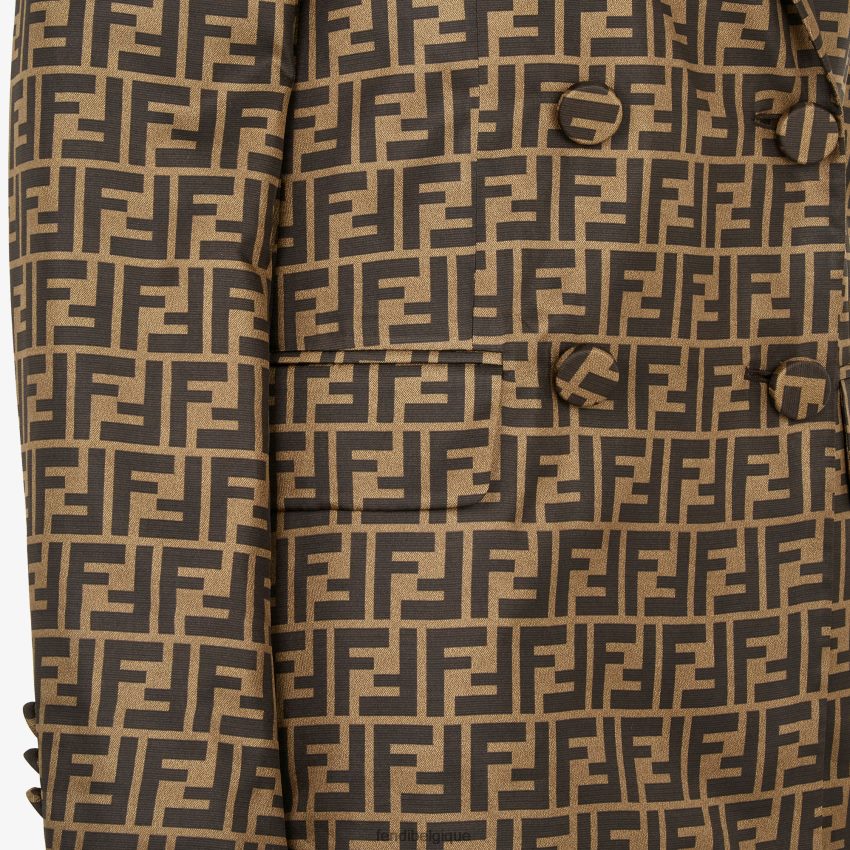 vêtements Fendi veste en soie brun femmes 8X8J2J1230 Fendi Lunette De Soleil