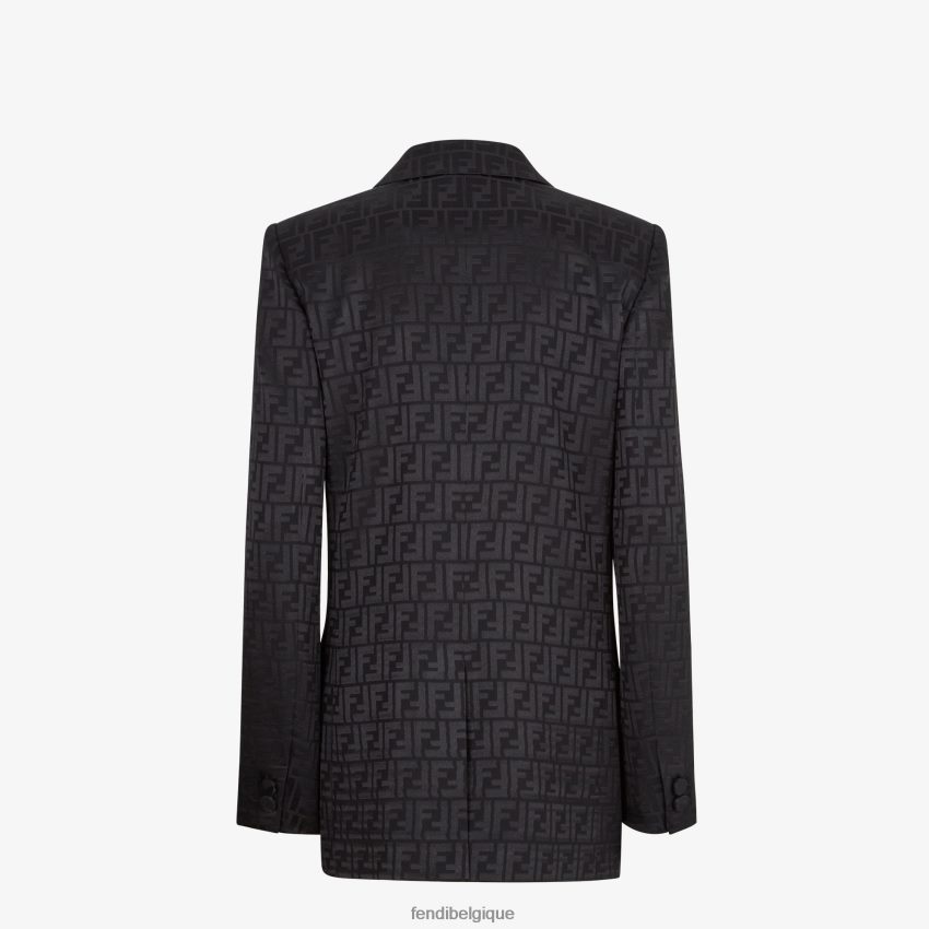 vêtements Fendi veste en soie noir femmes 8X8J2J1131 Fendi Lunette De Soleil