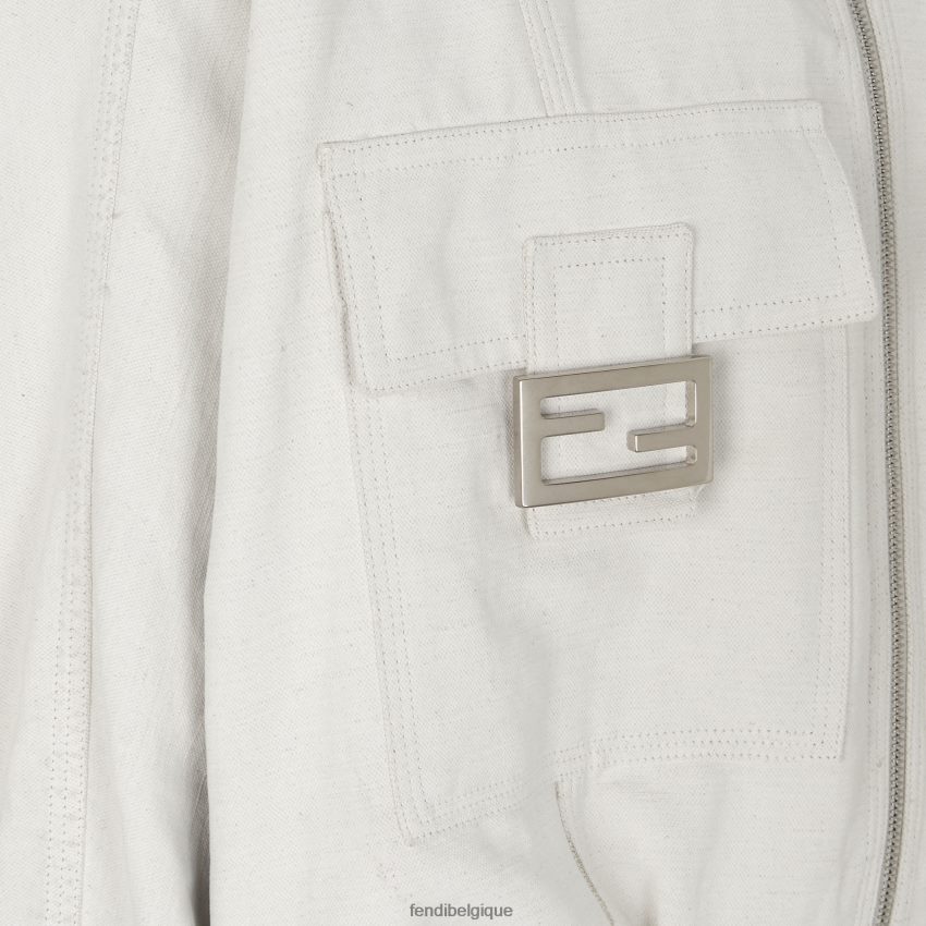 vêtements Fendi veste en toile par marc jacobs blanc femmes 8X8J2J1027 Fendi Sac