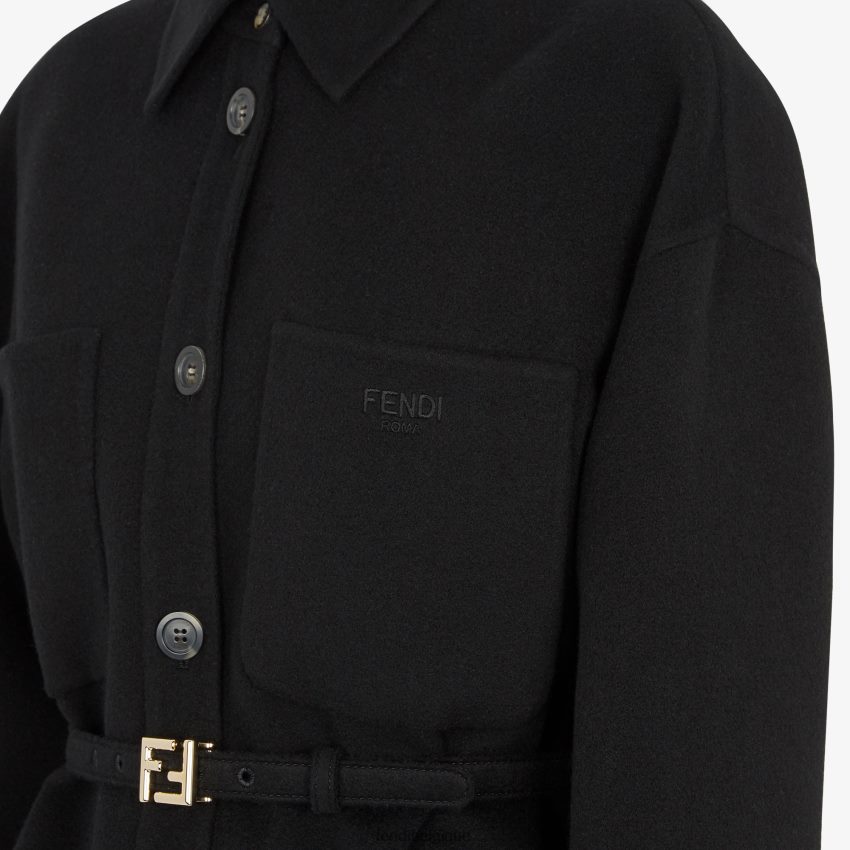 vêtements Fendi veste incontournable en cachemire noir femmes 8X8J2J1001 Fendi Belgique
