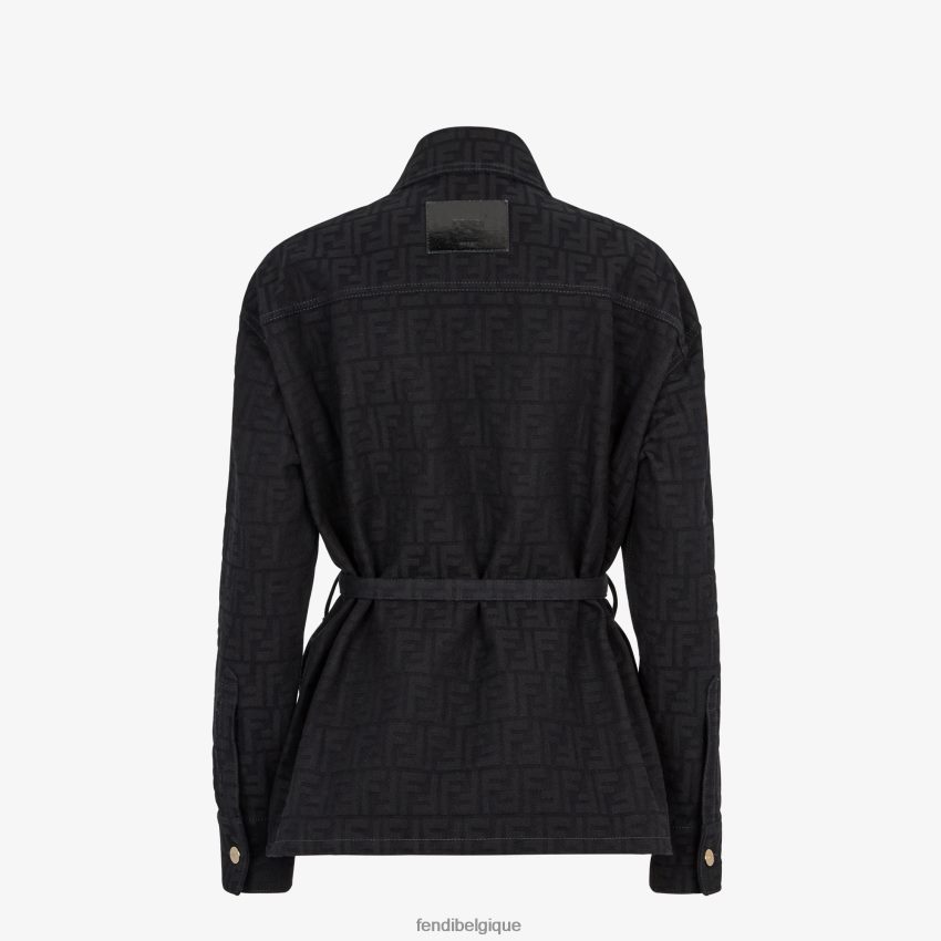 vêtements Fendi veste incontournable en denim jacquard bleu femmes 8X8J2J931 Fendi Sac