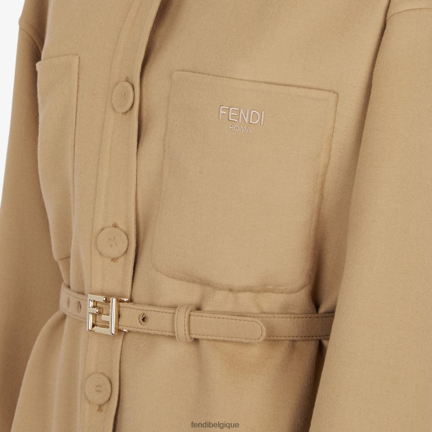 vêtements Fendi veste incontournable en laine beige femmes 8X8J2J973 Fendi Sac