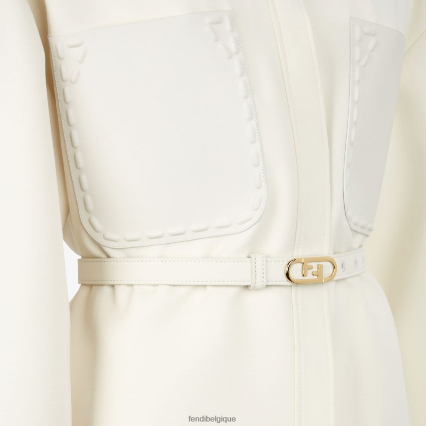 vêtements Fendi veste incontournable en laine et soie blanc femmes 8X8J2J961 Fendi Sac