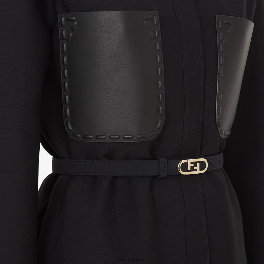 vêtements Fendi veste incontournable en laine et soie noir femmes 8X8J2J1006 Fendi Sac