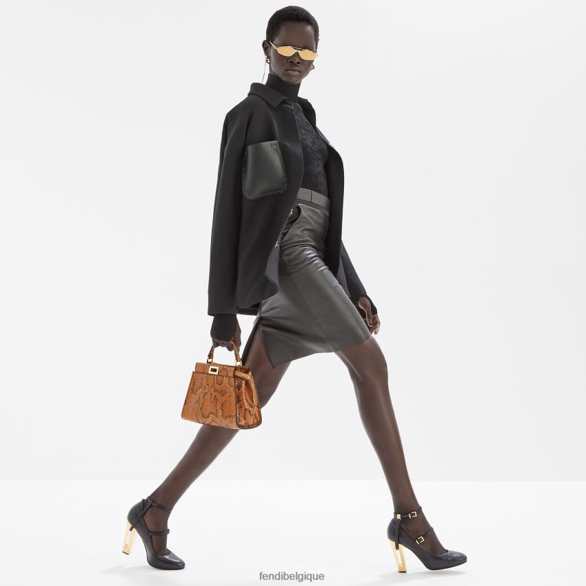 vêtements Fendi veste incontournable en laine et soie noir femmes 8X8J2J1006 Fendi Sac