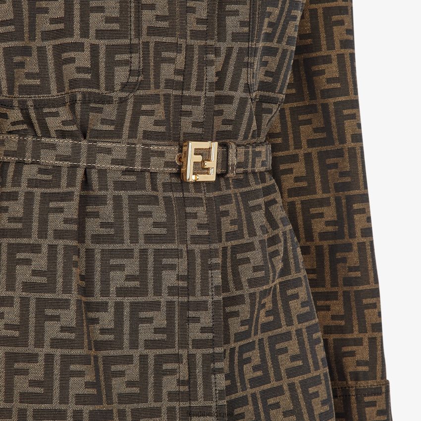 vêtements Fendi veste incontournable en toile brun femmes 8X8J2J974 Fendi Belgique