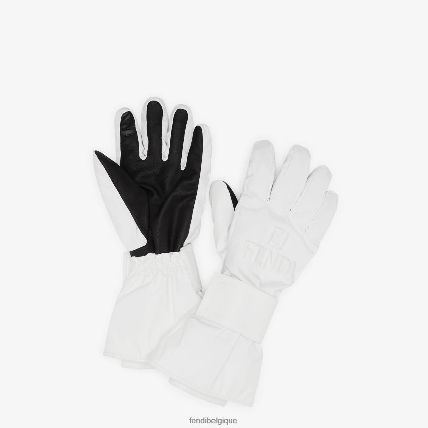 accessoires Fendi gants en tissu technique blanc hommes 8X8J2J2195 Fendi Belgique
