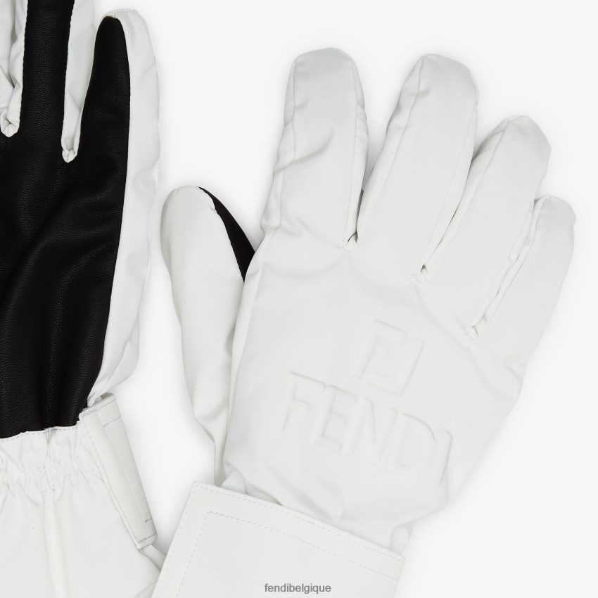 accessoires Fendi gants en tissu technique blanc hommes 8X8J2J2195 Fendi Belgique