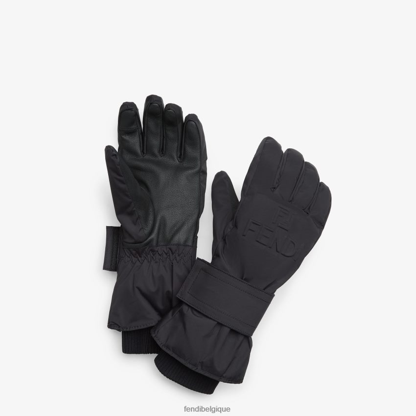 accessoires Fendi gants en tissu technique noir hommes 8X8J2J2210 Fendi Belgique