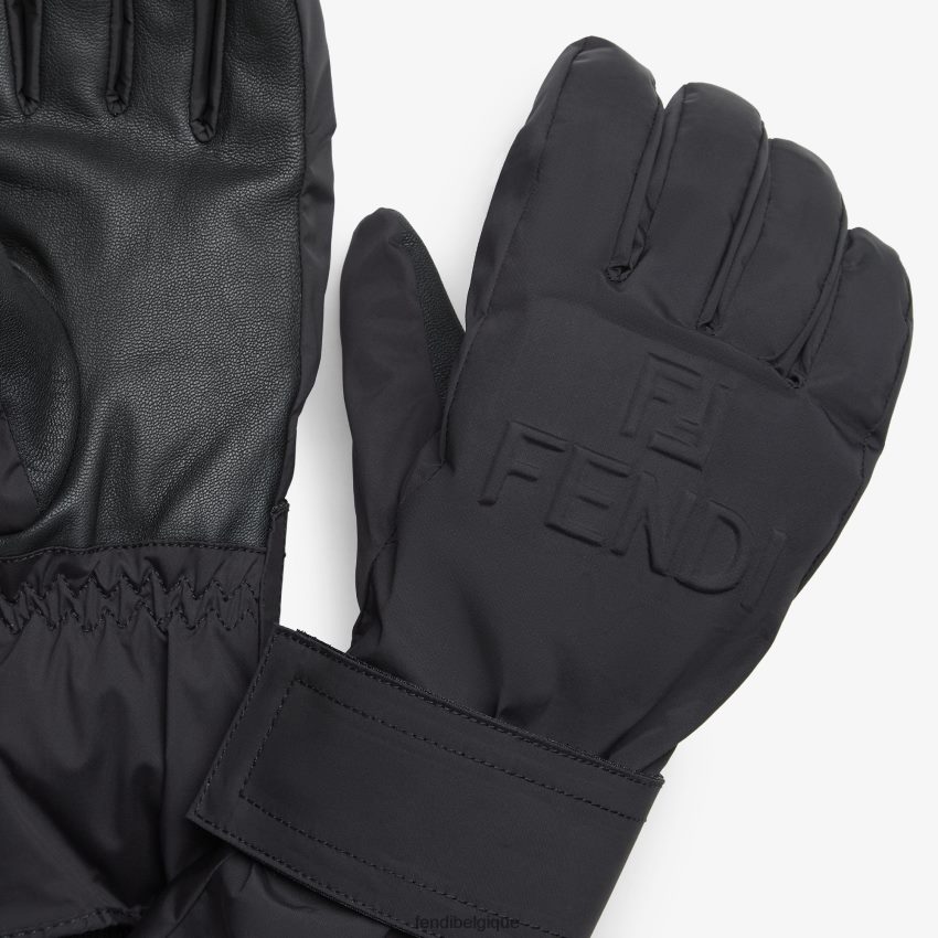accessoires Fendi gants en tissu technique noir hommes 8X8J2J2210 Fendi Belgique