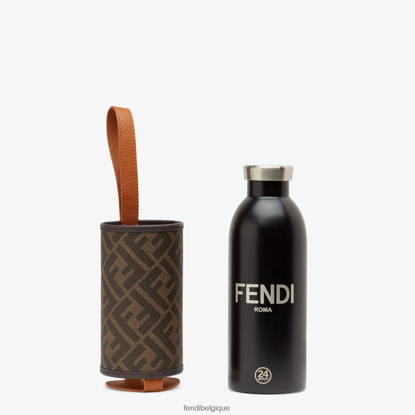 accessoires Fendi Flacon 24 bouteilles avec housse en tissu brun hommes 8X8J2J2524 Fendi Sac