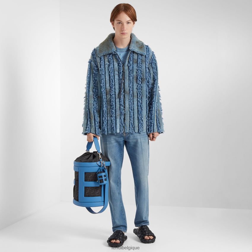 accessoires Fendi charm en cuir pour sac seau bleu clair hommes 8X8J2J2417 Fendi Belgique