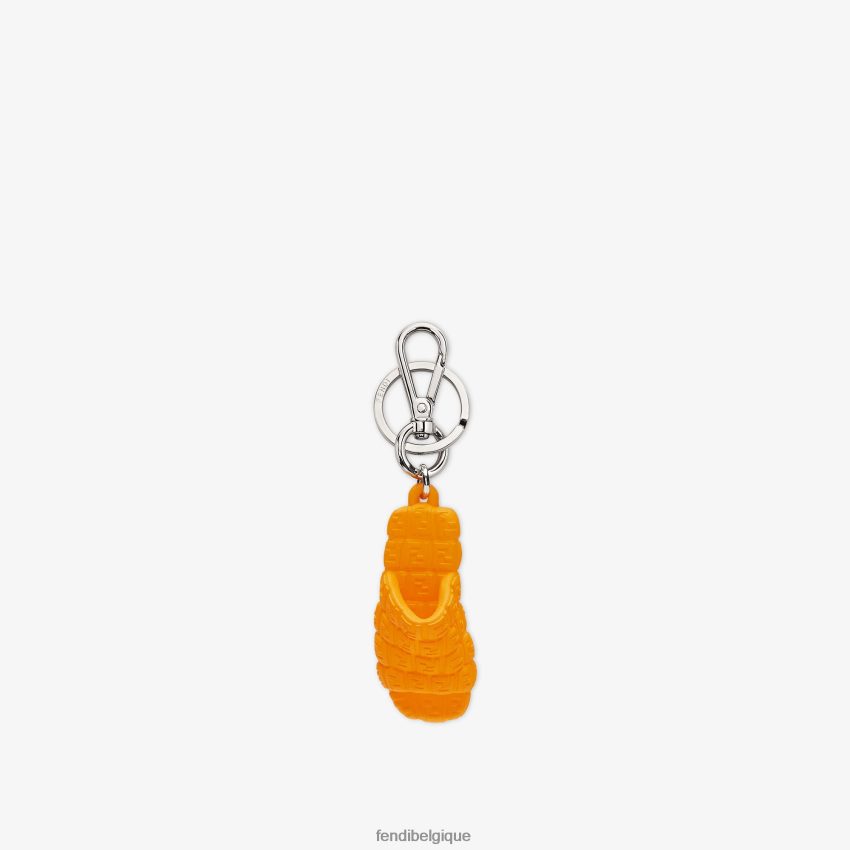 accessoires Fendi étui à clé en caoutchouc orange hommes 8X8J2J2414 Fendi Belgique
