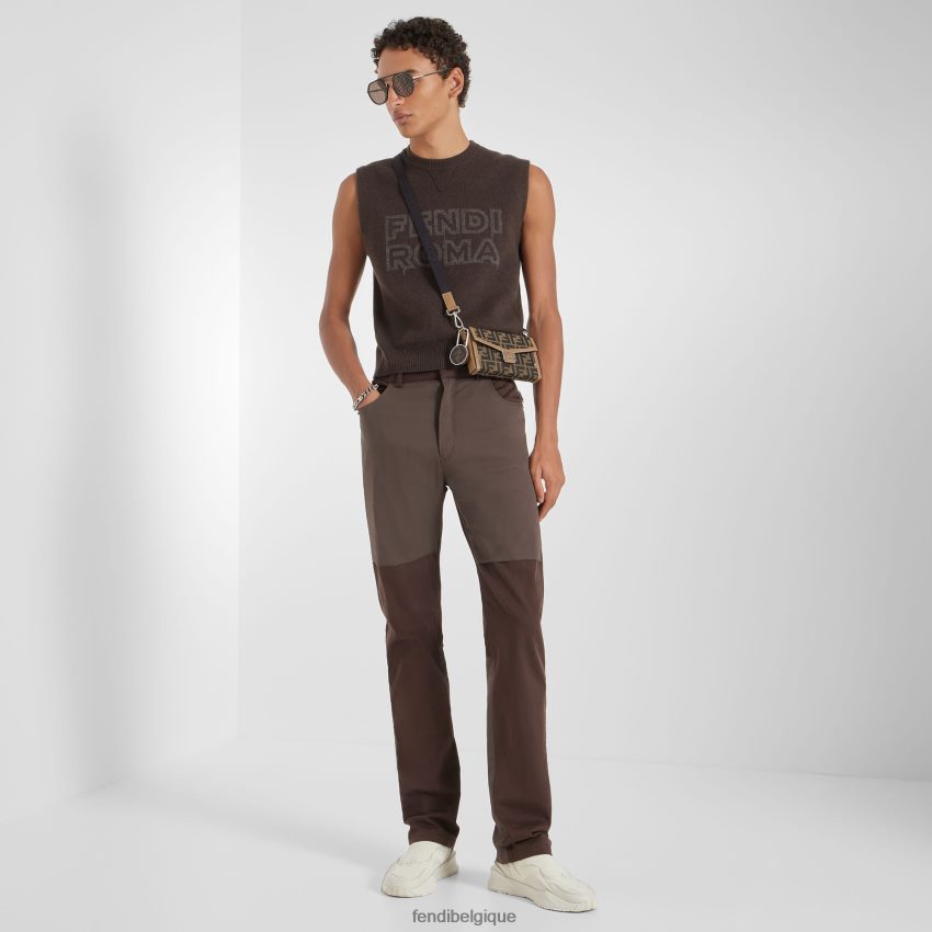 accessoires Fendi étui à clés en tissu brun hommes 8X8J2J2477 Fendi Belgique