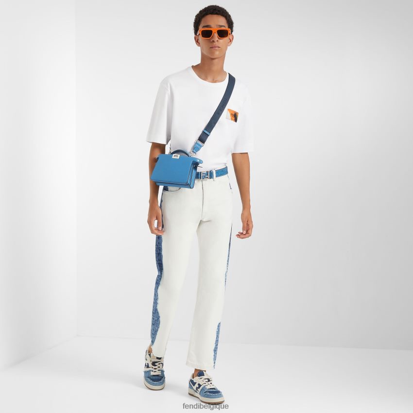 accessoires Fendi ceinture de caïman bleu clair hommes 8X8J2J2437 Fendi Sac