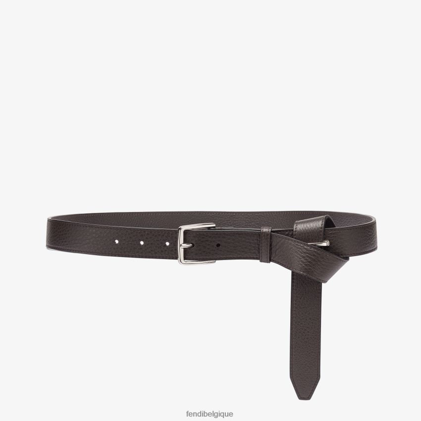 accessoires Fendi ceinture en cuir brun hommes 8X8J2J2335 Fendi Sac