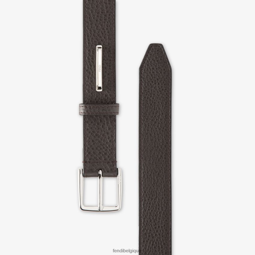accessoires Fendi ceinture en cuir brun hommes 8X8J2J2335 Fendi Sac