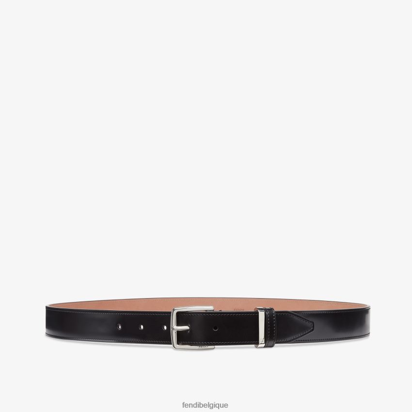 accessoires Fendi ceinture en cuir noir hommes 8X8J2J2381 Fendi Belgique