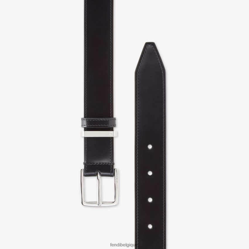 accessoires Fendi ceinture en cuir noir hommes 8X8J2J2381 Fendi Belgique