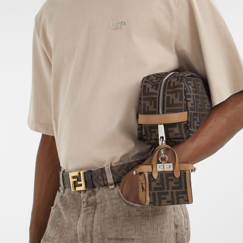 accessoires Fendi ceinture réversible en cuir arrondie ff noir hommes 8X8J2J2333 Fendi Belgique