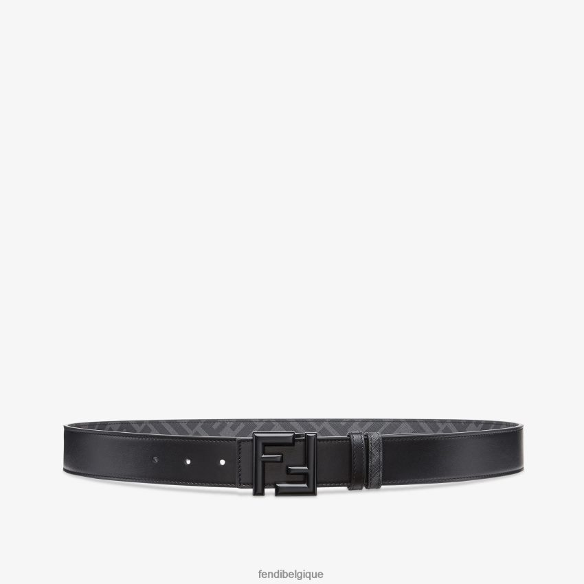 accessoires Fendi ceinture réversible en cuir arrondie ff noir hommes 8X8J2J2376 Fendi Lunette De Soleil