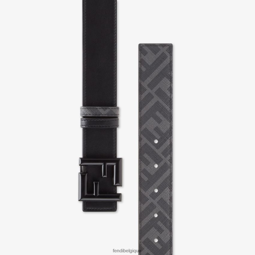 accessoires Fendi ceinture réversible en cuir arrondie ff noir hommes 8X8J2J2376 Fendi Lunette De Soleil