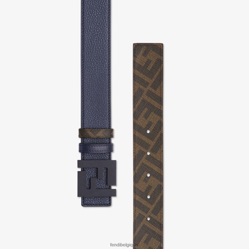 accessoires Fendi ceinture réversible en cuir ff bleu hommes 8X8J2J2521 Fendi Sac