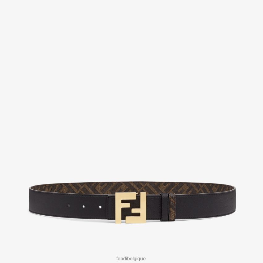 accessoires Fendi ceinture réversible en cuir ff carrée noir hommes 8X8J2J2334 Fendi Lunette De Soleil