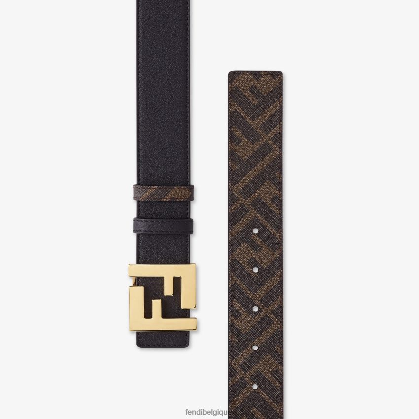 accessoires Fendi ceinture réversible en cuir ff carrée noir hommes 8X8J2J2334 Fendi Lunette De Soleil