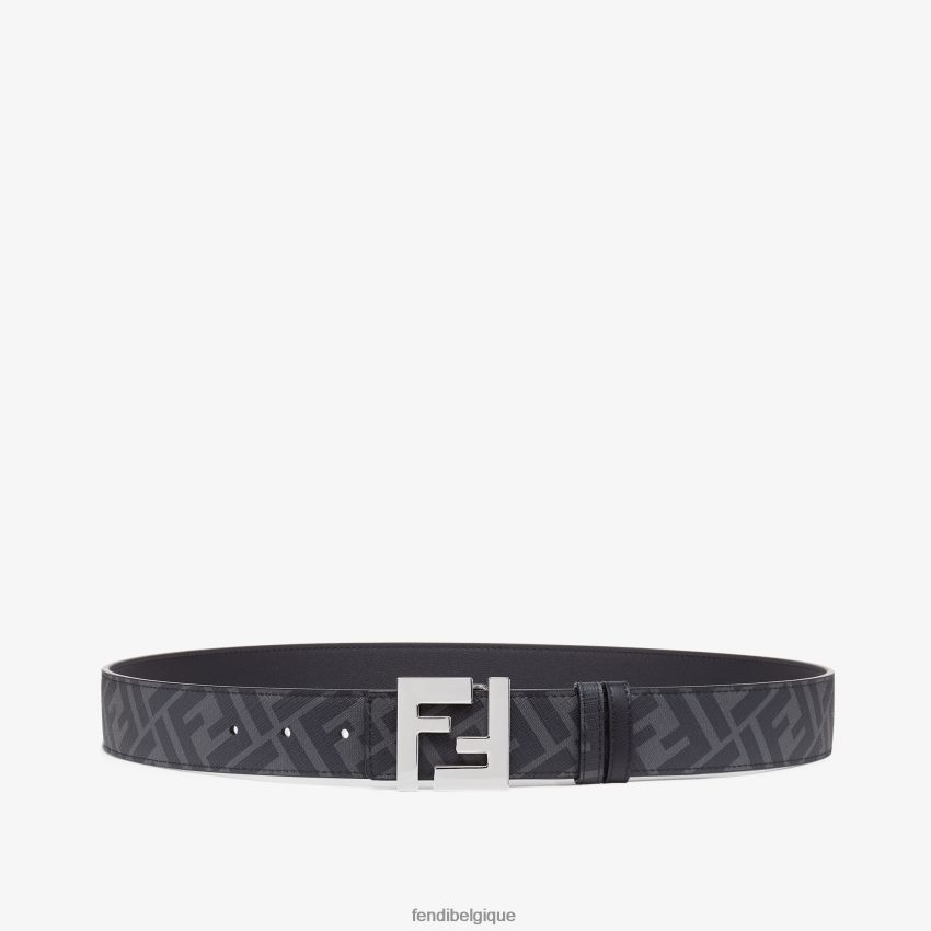 accessoires Fendi ceinture réversible en cuir ff carrée noir hommes 8X8J2J2441 Fendi Belgique