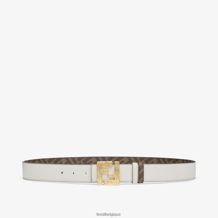 accessoires Fendi ceinture réversible en cuir ff gris hommes 8X8J2J2436 Fendi Lunette De Soleil