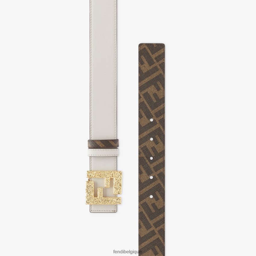 accessoires Fendi ceinture réversible en cuir ff gris hommes 8X8J2J2436 Fendi Lunette De Soleil